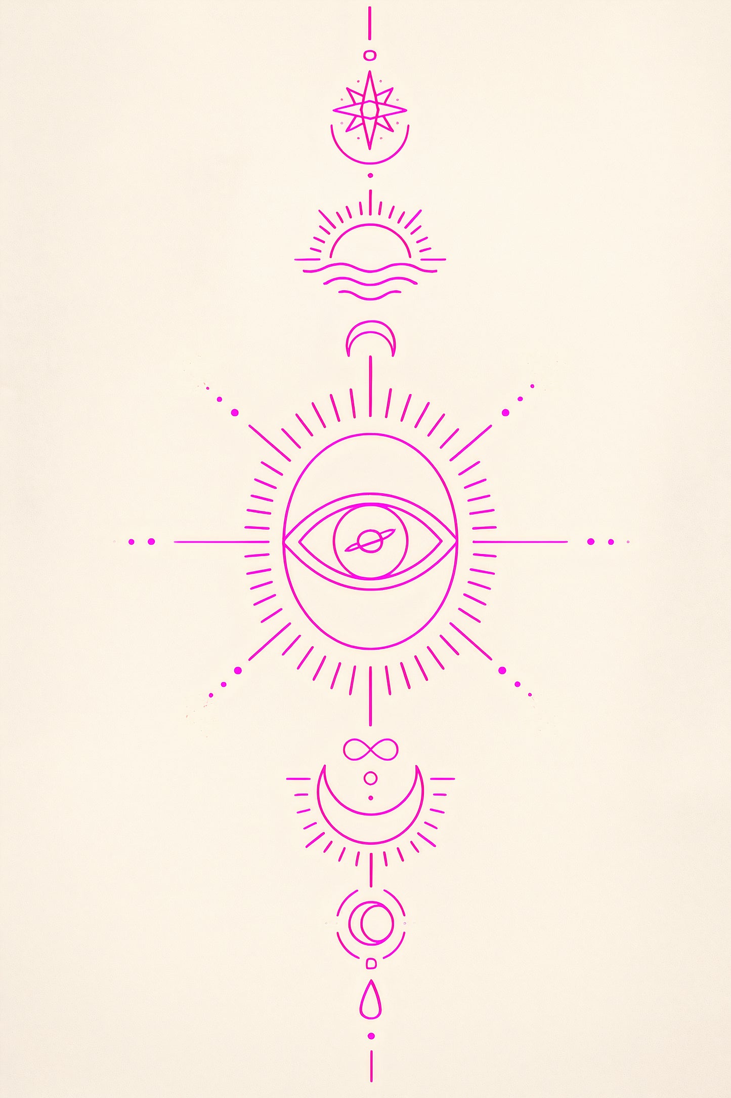 Affiche Yin Yang à imprimer -L'équilibre des forces - Art symbolique contemporain - Fine Art minimaliste