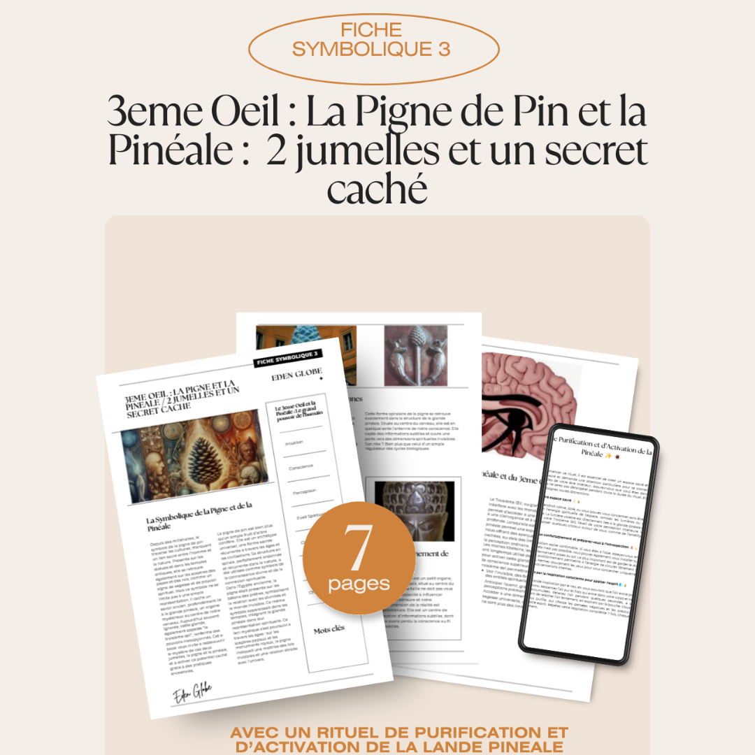 Fiche Symbolique 3 : Le 3eme Oeil, la Pigne de Pin et la Pinéale : 2 jumelles et 1 secret caché