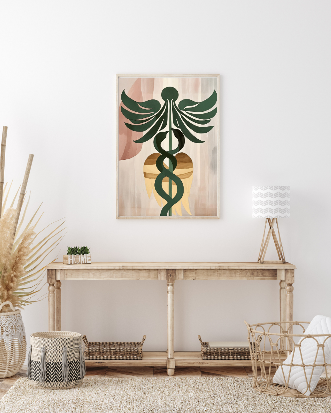 Affiche à imprimer - Le Caducée des Mondes - Fine Art Symbolique