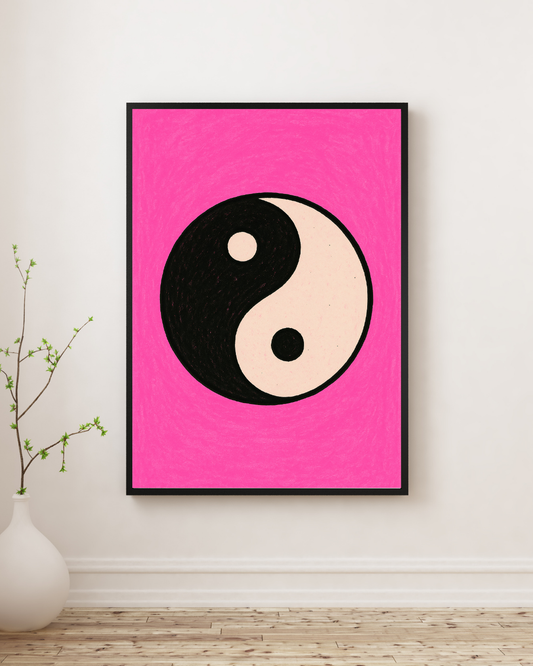 Affiche à imprimer - Yin Yang Pop - L'équilibre éveillée - Pop vibratoire