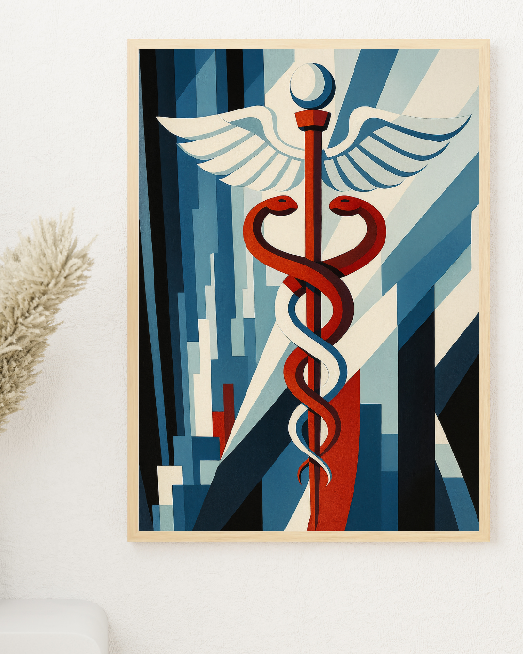 Affiche à imprimer - Le Caducée Art Déco - Œuvre Fine Art Symbolique